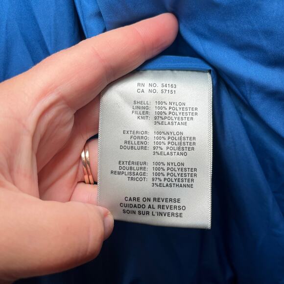 Levi's Men's Full Zip Winter Hooded Puffer Jacket Coat Navy Blue Size Large - Picture 7 of 10